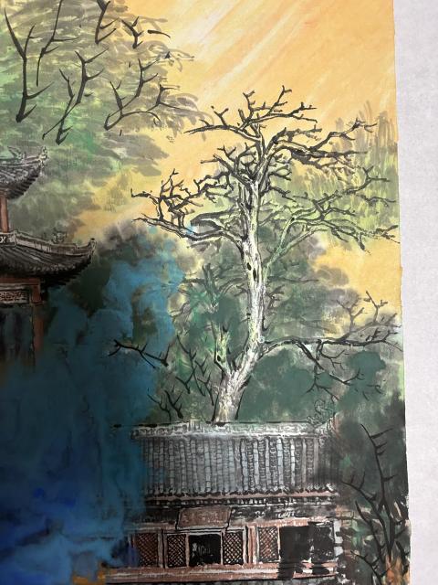 古玩字畫榮寶齋終身簽約畫家王運良老師《風景圖》拍賣,當前價格1588元