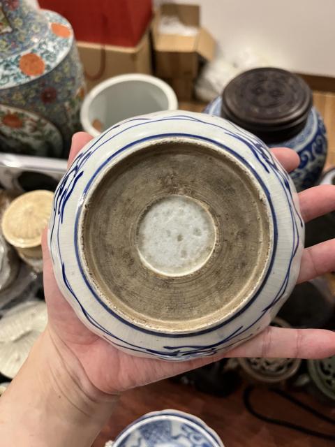 古玩陶瓷晚清青花盤拍賣,當前價格199元