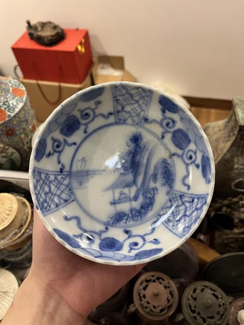 古玩陶瓷民國青花盤拍賣，當前價格199元