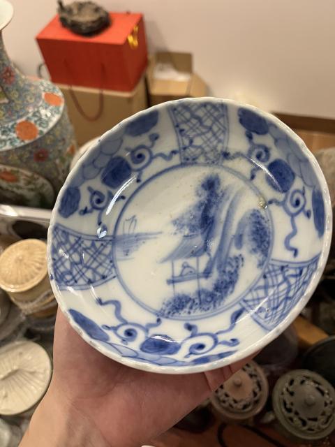 古玩陶瓷民國青花盤拍賣，當前價格199元