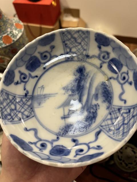 古玩陶瓷民國青花盤拍賣，當前價格199元