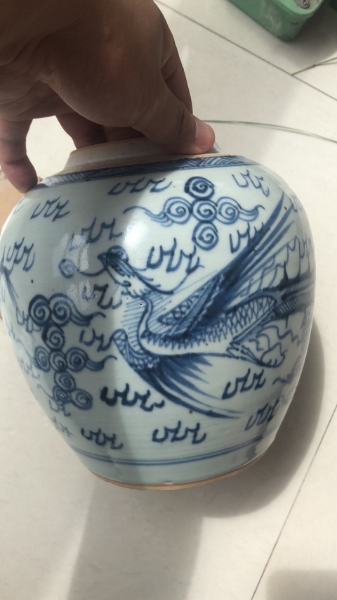 古玩陶瓷雍正.青花龍鳳紋罐拍賣,當前價格5600元