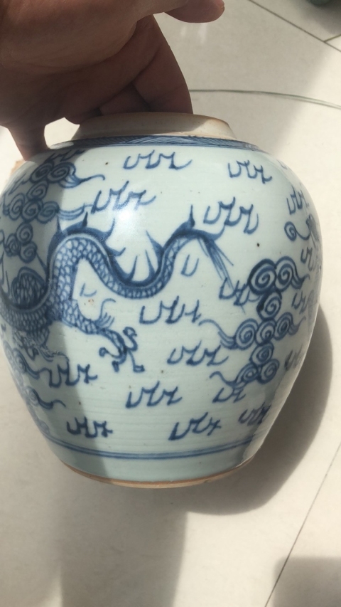 古玩陶瓷雍正.青花龍鳳紋罐拍賣,當前價格5600元