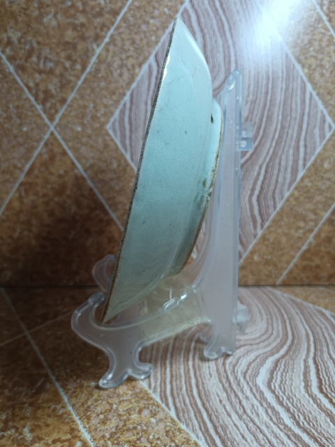 古玩陶瓷清中期～豆青釉盤拍賣，當前價格188元