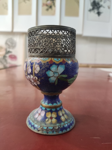 古玩雜項景泰藍掐絲琺瑯拍賣，當前價格288元