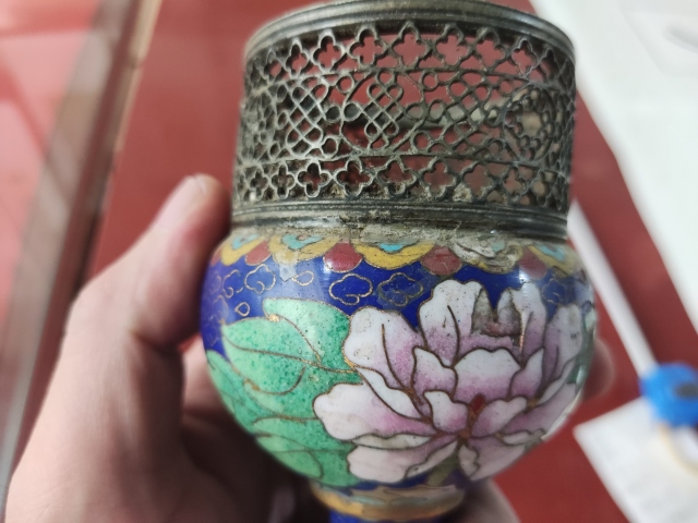 古玩雜項景泰藍掐絲琺瑯拍賣，當前價格288元