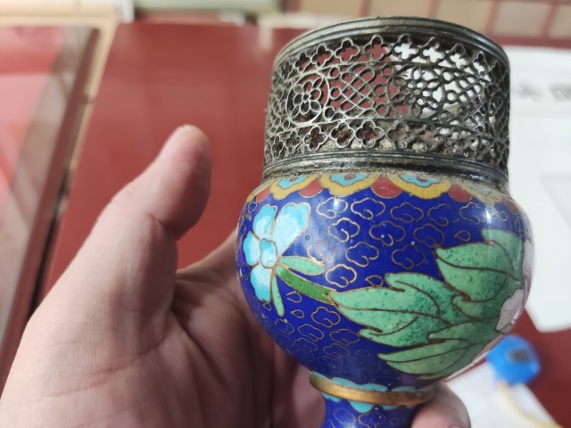 古玩雜項景泰藍掐絲琺瑯拍賣，當前價格288元