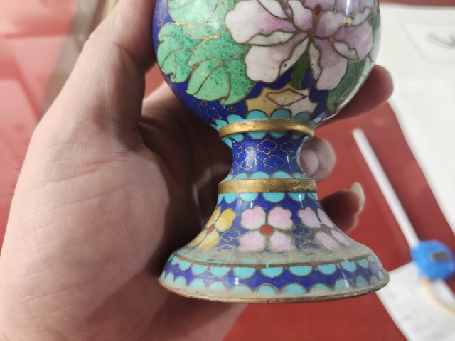 古玩雜項景泰藍掐絲琺瑯拍賣，當前價格288元