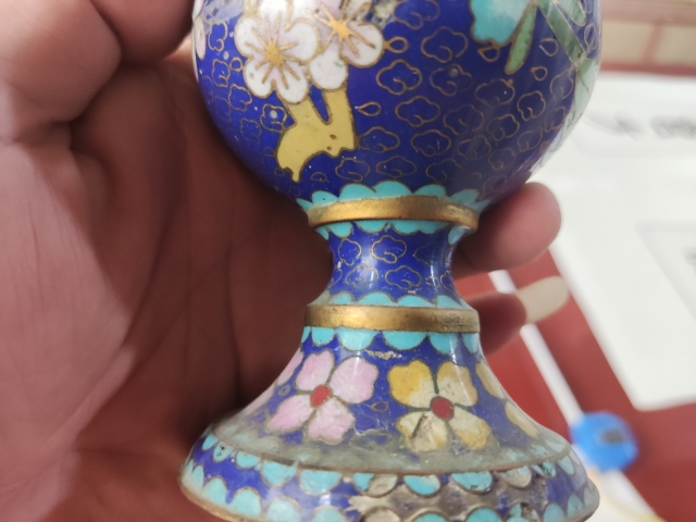 古玩雜項景泰藍掐絲琺瑯拍賣，當前價格288元