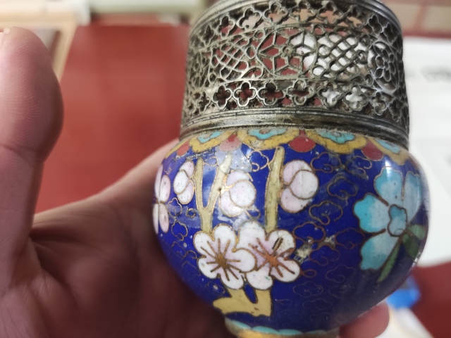 古玩雜項景泰藍掐絲琺瑯拍賣，當前價格288元