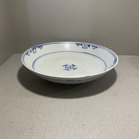 古玩陶瓷青花福字蝙蝠紋盤拍賣,當前價格1380元
