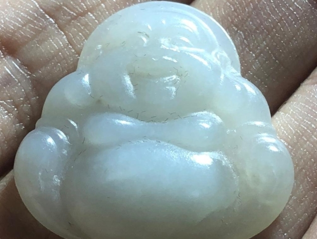 古玩玉器和田玉雕彌勒佛拍賣，當前價格99元