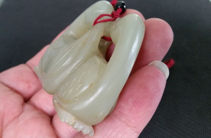 古玩玉器和田玉雙鵝雕刻件拍賣，當前價格880元