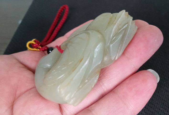 古玩玉器和田玉雙鵝雕刻件拍賣，當前價格880元