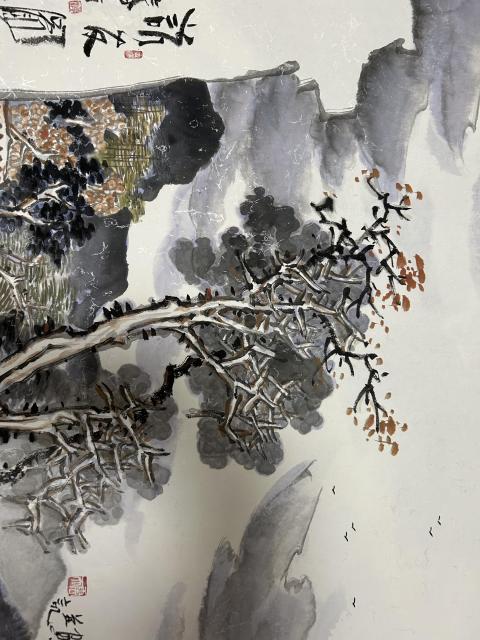 古玩字畫秦志明(雲(yún)天)老師寫意山水拍賣,當前價格658元
