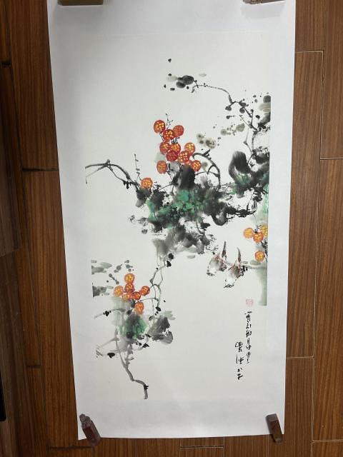 古玩字畫陳浩老師《吉利圖》拍賣,當(dāng)前價(jià)格580元