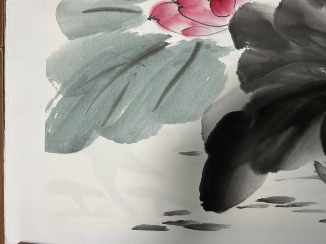 古玩字畫周藝老師荷花拍賣,當前價格375元