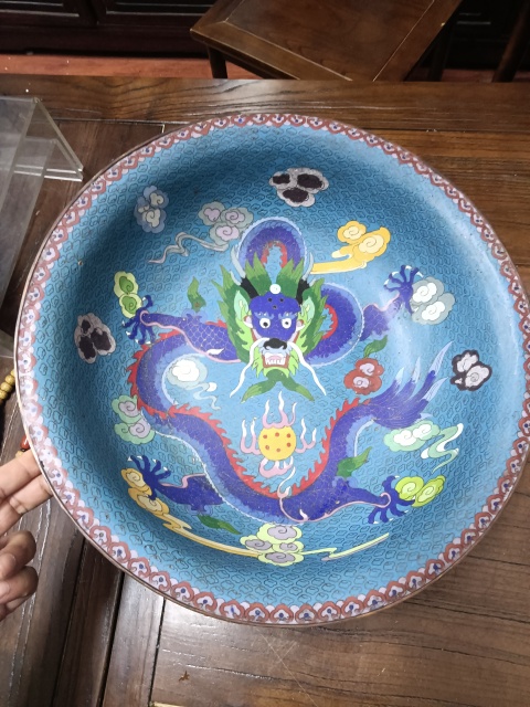 古玩雜項銅胎掐絲琺瑯彩盆拍賣,當前價格10000元