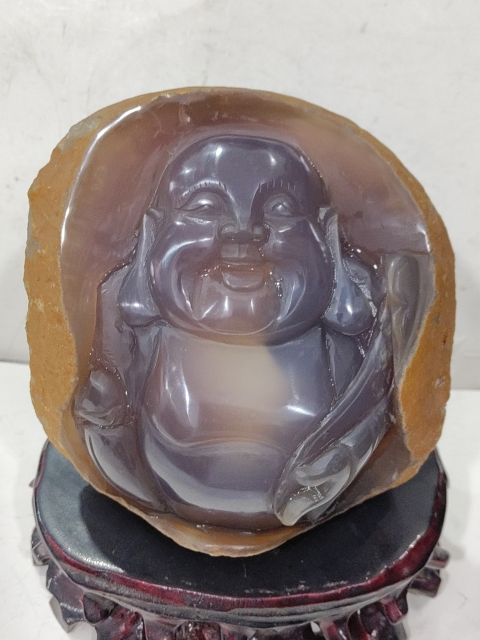 古玩雜項(xiàng)瑪瑙雕彌勒佛擺件拍賣，當(dāng)前價(jià)格1880元