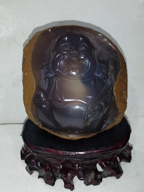 古玩雜項(xiàng)瑪瑙雕彌勒佛擺件拍賣，當(dāng)前價(jià)格1880元