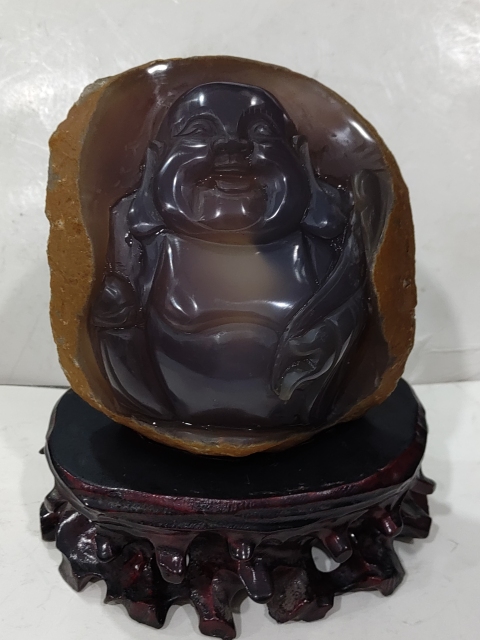 古玩雜項(xiàng)瑪瑙雕彌勒佛擺件拍賣，當(dāng)前價(jià)格1880元