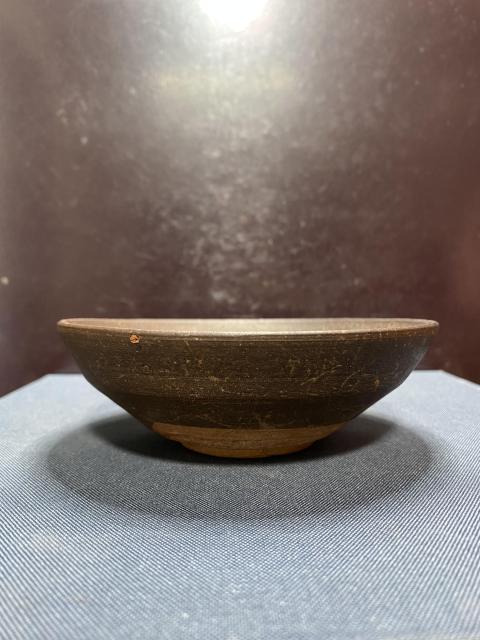 古玩陶瓷南宋.吉州窯醬釉折腰盞拍賣,當前價格1800元
