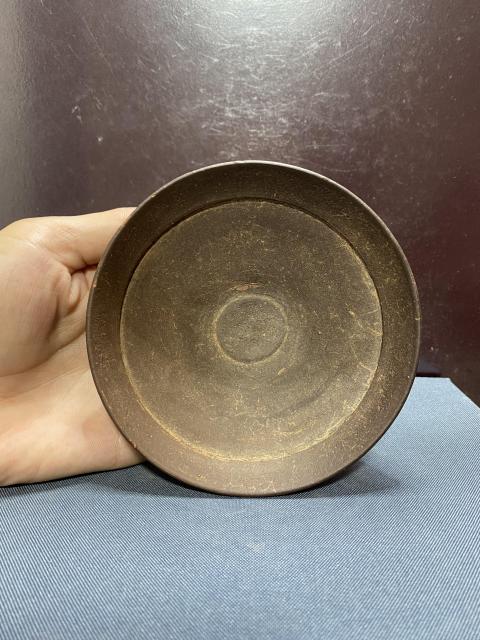 古玩陶瓷南宋.吉州窯醬釉折腰盞拍賣,當前價格1800元