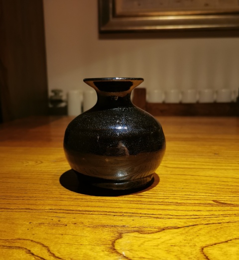古玩陶瓷明代·磁州窯黑釉撇口瓶拍賣,當前價格900元