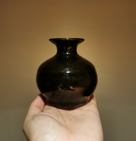 古玩陶瓷明代·磁州窯黑釉撇口瓶拍賣,當前價格900元