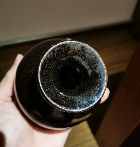 古玩陶瓷明代·磁州窯黑釉撇口瓶拍賣,當前價格900元