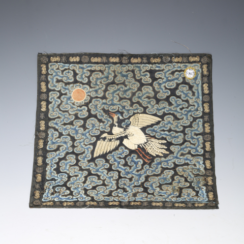 清代·文官五品白鷴補子拍賣，當(dāng)前價格5000元