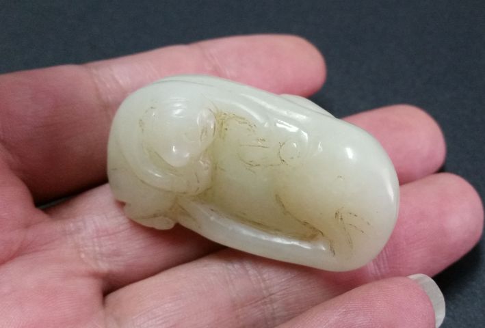 古玩玉器和田玉封侯拜相把件拍賣,當前價格528元