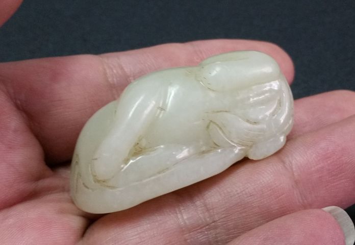 古玩玉器和田玉封侯拜相把件拍賣,當前價格528元