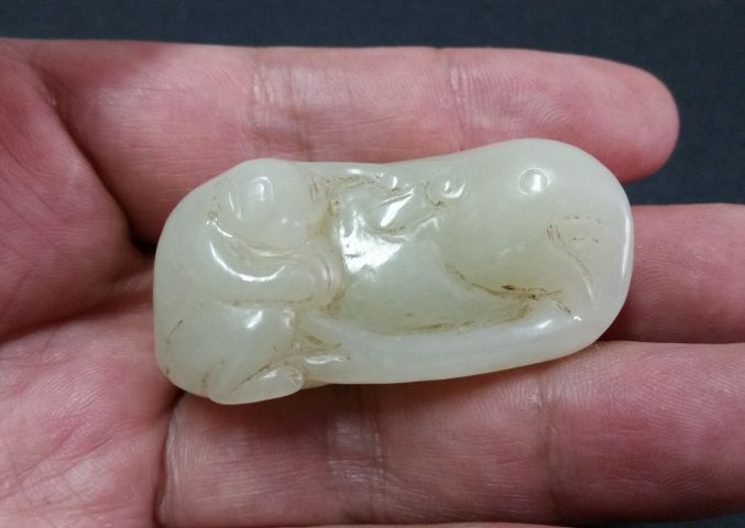 古玩玉器和田玉封侯拜相把件拍賣,當前價格528元