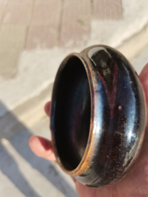 古玩陶瓷醬釉水洗清代的窯變水洗。文房用品上手漂亮的很。拍賣(mài)，當(dāng)前價(jià)格599元