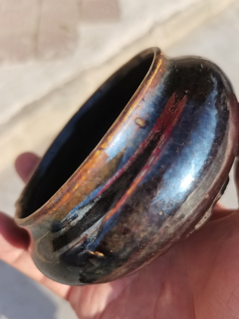 古玩陶瓷醬釉水洗清代的窯變水洗。文房用品上手漂亮的很。拍賣(mài)，當(dāng)前價(jià)格599元