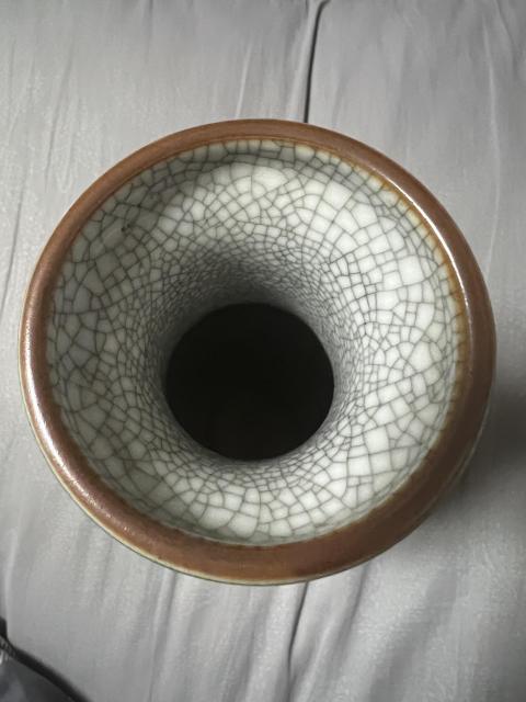古玩陶瓷綠哥釉盤口瓶拍賣，當前價格4560元