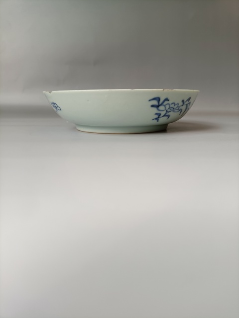 古玩陶瓷青花花卉紋盤拍賣,當前價格333元