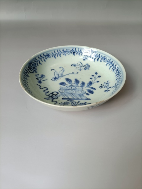 古玩陶瓷青花花卉紋盤拍賣,當前價格333元
