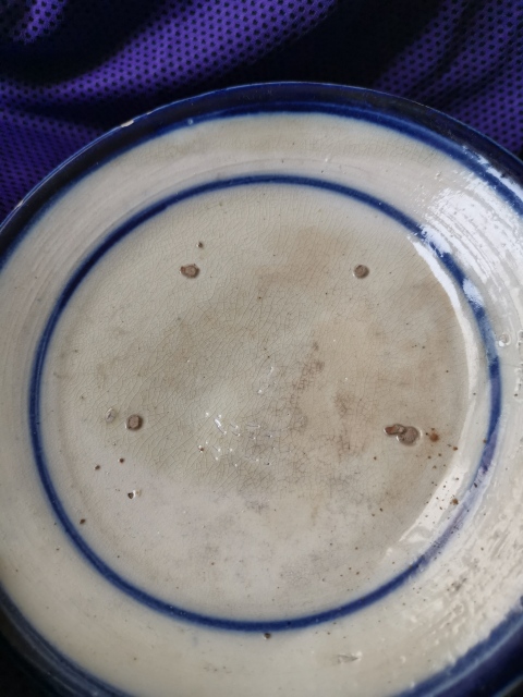 古玩陶瓷清代，內支釘，青花盤拍賣，當前價格999元