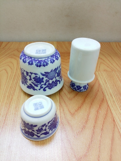 古玩陶瓷花卉紋青花酒溫拍賣，當前價格350元