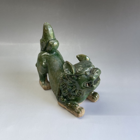 古玩陶瓷明代綠釉瑞獸拍賣，當前價格6800元