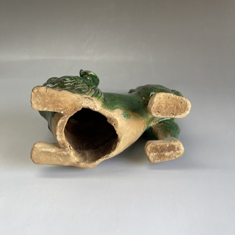 古玩陶瓷明代綠釉瑞獸拍賣，當前價格6800元