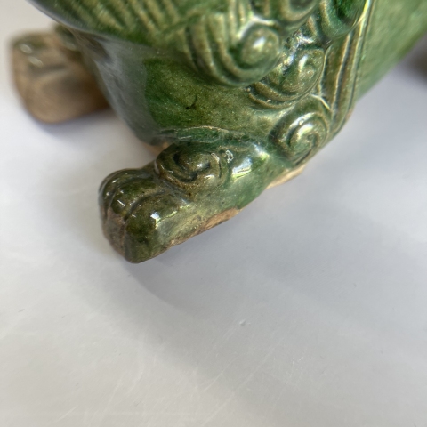 古玩陶瓷明代綠釉瑞獸拍賣，當前價格6800元