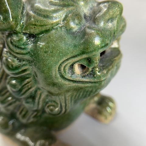 古玩陶瓷明代綠釉瑞獸拍賣，當前價格6800元