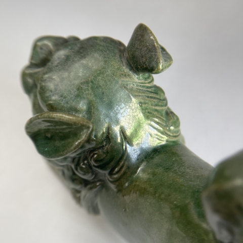 古玩陶瓷明代綠釉瑞獸拍賣，當前價格6800元