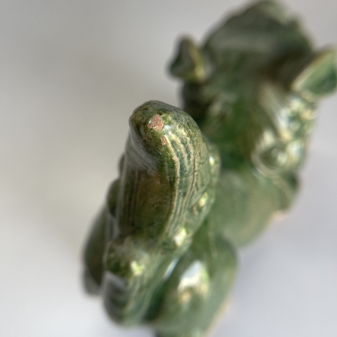 古玩陶瓷明代綠釉瑞獸拍賣，當前價格6800元