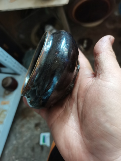 古玩陶瓷醬釉水洗清代的窯變水洗。文房用品上手漂亮的很。拍賣(mài)，當(dāng)前價(jià)格599元