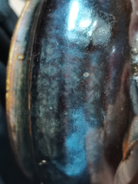 古玩陶瓷醬釉水洗清代的窯變水洗。文房用品上手漂亮的很。拍賣(mài)，當(dāng)前價(jià)格599元