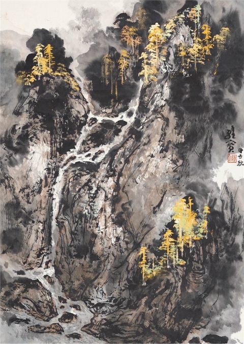 古玩字畫嶺南畫家代表人物王維寶 山水圖拍賣,當前價格2588元